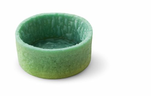 Bakade skal, gröna, runda, vegan, d: 38 mm, h: 18 mm (200 st)