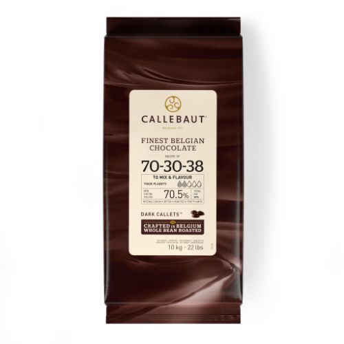 Callebaut, 70-30-38, mörk choklad 70,5 %, pellets (10 kg)
