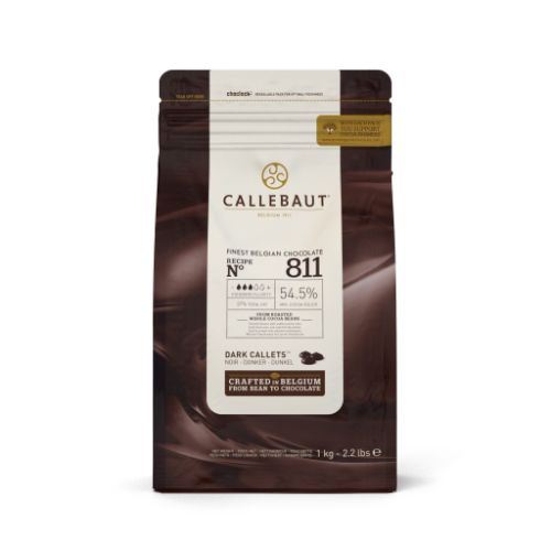 Callebaut, mörk choklad 54,5 %, pellets, 1 kg, 811