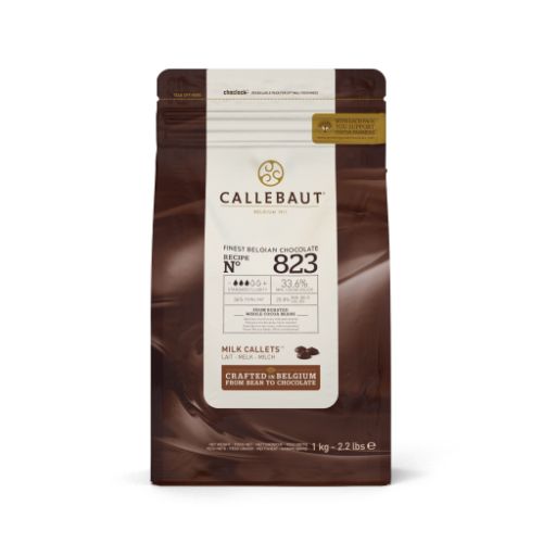 Callebaut, mjölkchoklad 33,6 %, pellets, 1 kg, 823