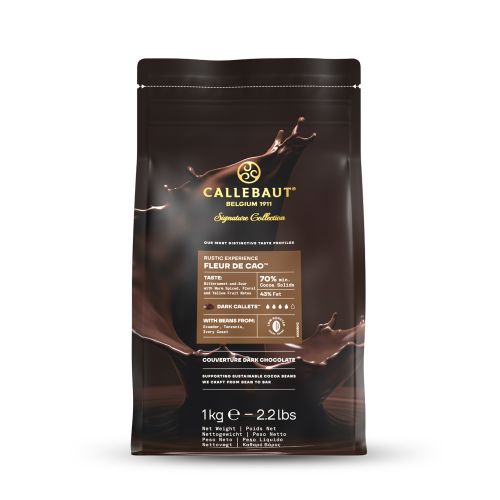 Callebaut, Rustic Fleur de Cao, mörk choklad 70 %, pellets (1 kg)