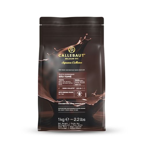 Callebaut, Rustic Sao Tomé, mörk choklad 70 %, pellets (1 kg)