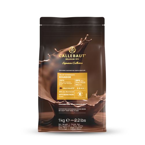 Callebaut, Velvet Ecuador, mjölkchoklad 39 %, pellets (1 kg)
