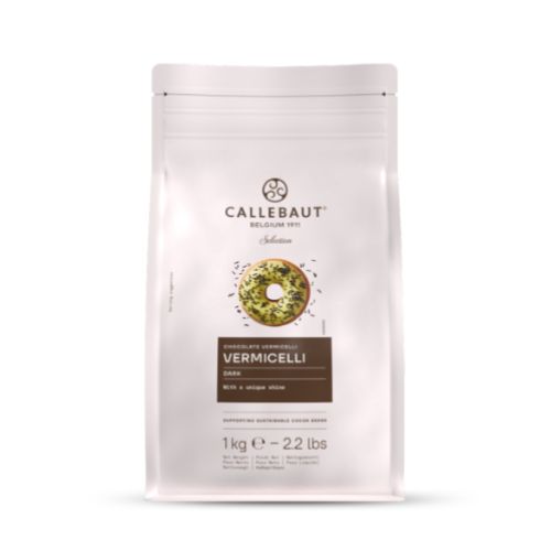 Callebaut, chokladdekor, Vermicelli, mörk choklad (1 kg)