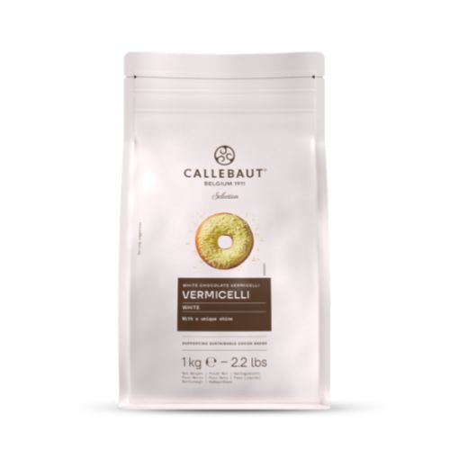 Callebaut, chokladdekor, Vermicelli, vit choklad (1 kg)