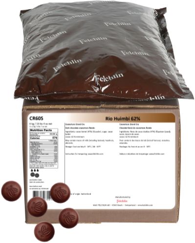 Felchlin, Rio Huimbi 62 %, mörk choklad, Rondo (6 kg)