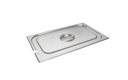 GN-lock i rostfritt stål – med hål för slev, GN 1/1