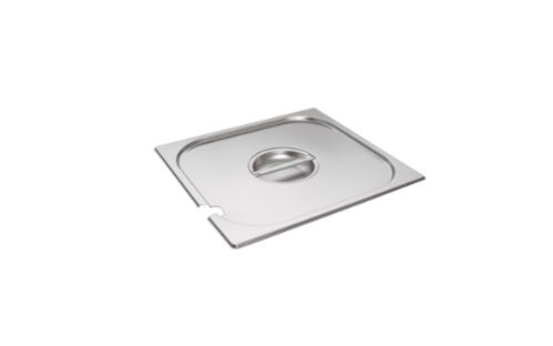 GN-lock i rostfritt stål – med hål för slev, GN 2/3