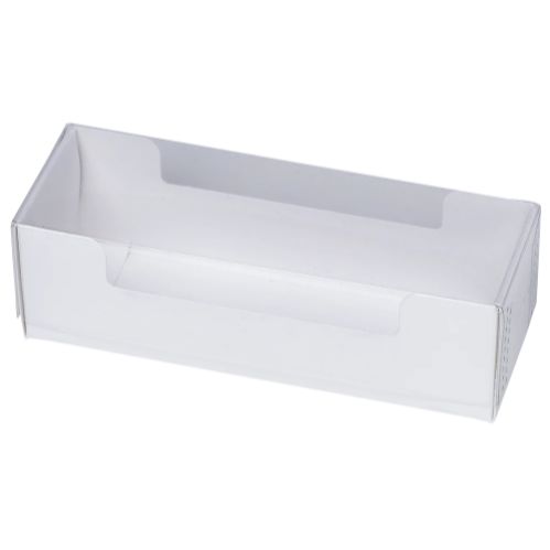 Pralinask, vit med transparent lock, för 3 praliner (50 st)