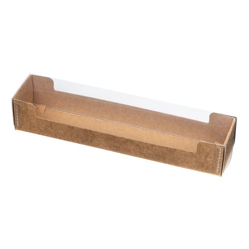 Pralinask, natur med transparent lock, för 5 praliner (50 st)