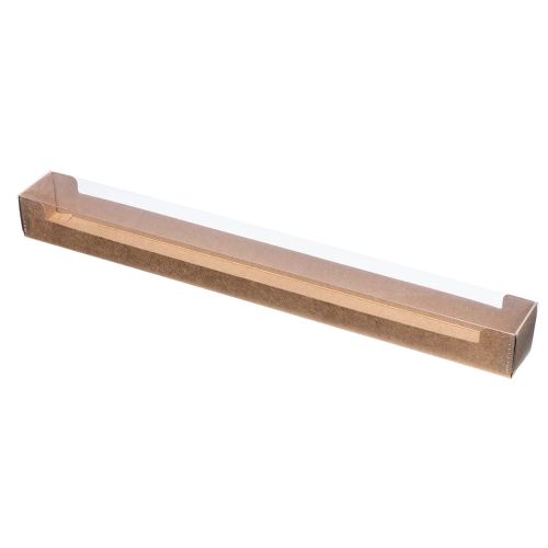 Pralinask, natur med transparent lock, för 10 praliner (50 st)