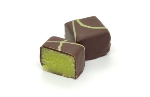 Chokladdoppad marsipan, päroncognacssmak (1,2 kg)