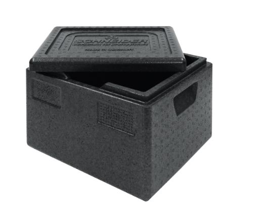 Transportbox med lock, GN 1/2, 390 x 330 x 280 mm