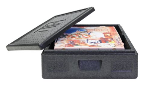Transportbox för pizza – liten, 410 x 410 x 165 mm