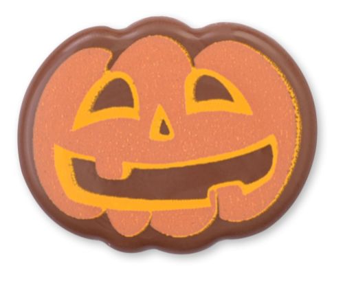 Chokladdekor, halloween, pumpor, 35x30 mm (72 st) BF260621