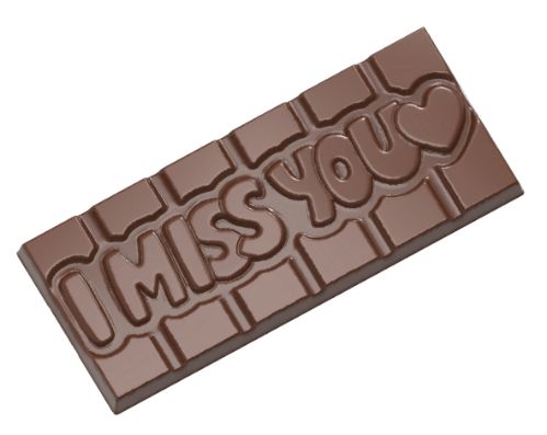 Gjutform för chokladkaka, I Miss You, 45 g, 4 st/form
