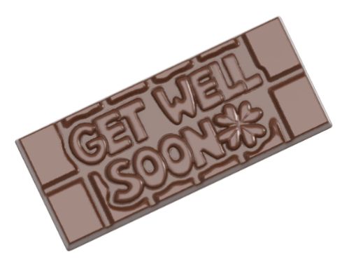 Gjutform för chokladkaka, Get Well Soon, 45 g, 4 st/form