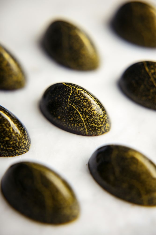 Pekannötsbonbon med muscovado- och kaffekaramell